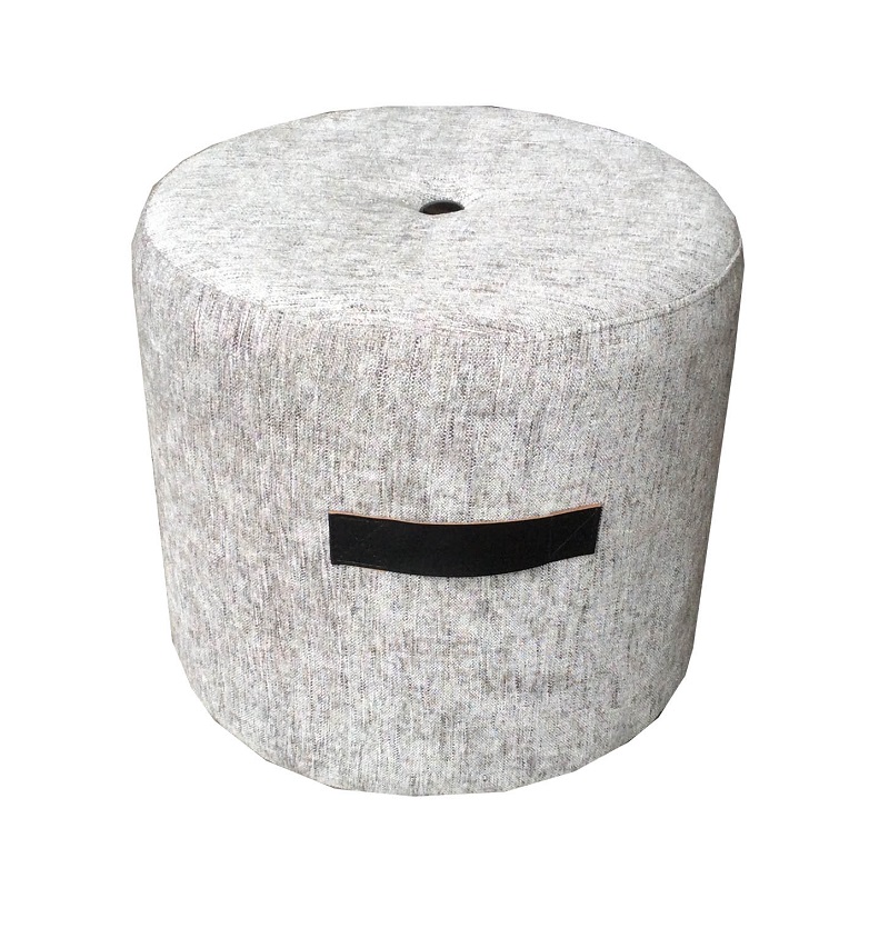 Jasper Round Puff Grey